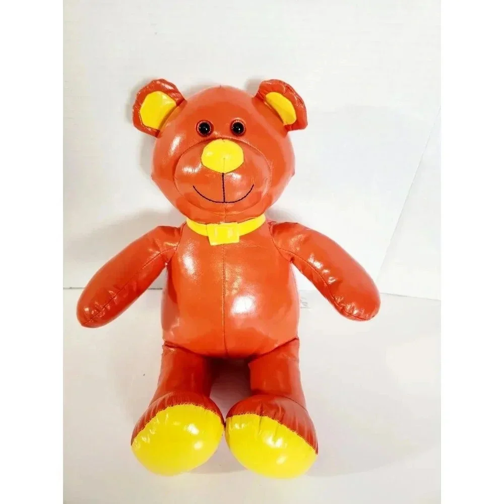 Crayola Binney & Smith Doodle Scribble Bear Plush Pleather Orange & Yell…